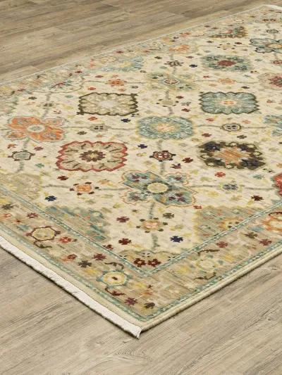 Lilihan 6'7" x 9'6" Beige Rug