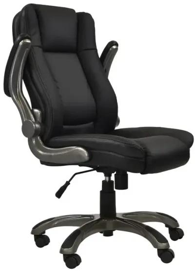 Techni Mobili Medium Back Executive Office Chair with Flip-up Arms. Color: Black