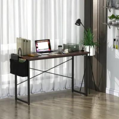 Modern Computer Desk Study Writing Table Home Office with Storage Bag Coffee