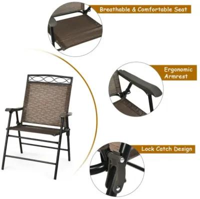 Patio Dining Set with Patio Folding Chairs and Table