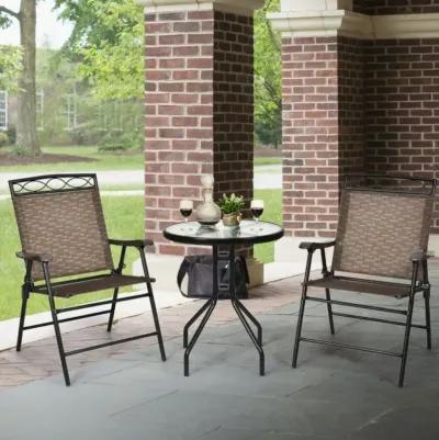 Patio Dining Set with Patio Folding Chairs and Table