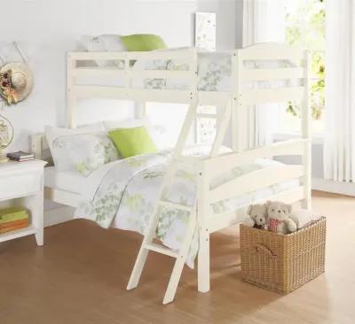 Brady Wood Bunk Bed Frame, Twin over Full, White