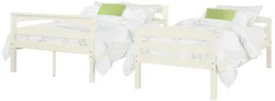 Brady Wood Bunk Bed Frame, Twin over Full, White