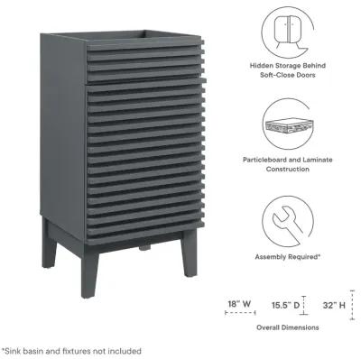 Render 18" Bathroom Vanity Cabinet (Sink Basin Not Included)