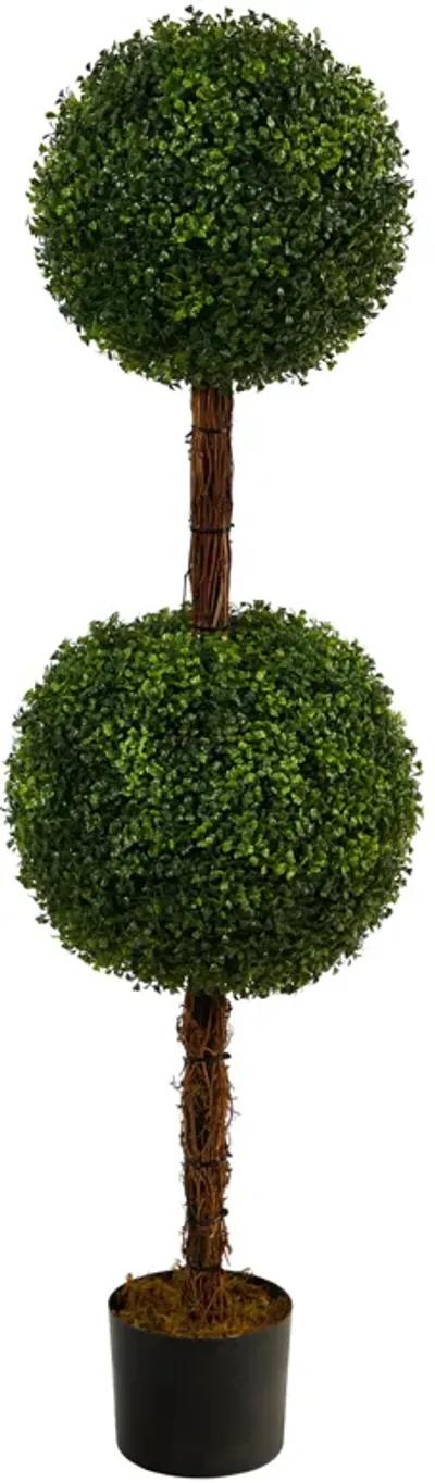 HomPlanti 4.5 Feet Boxwood Double Ball Topiary Artificial Tree (Indoor/Outdoor)