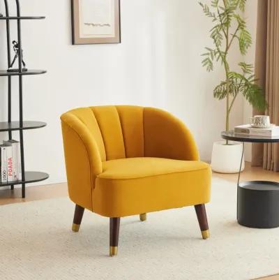 Merax Velvet Barrel Accent Chair