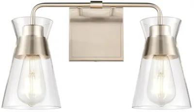 Brookville 15'' Wide 2-Light Silver Vanity Light