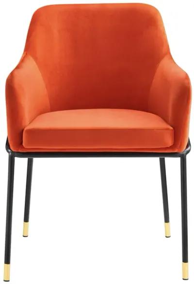 Jovi Performance Velvet Dining Armchair-Benzara