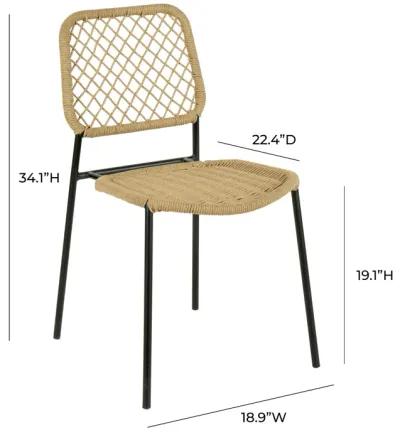 Lucy Natural Dyed Cord Outdoor Dining Chair