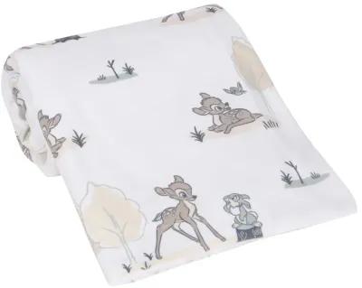 Lambs & Ivy Disney Baby Bambi & Thumper White Minky/Fleece Deer Baby Blanket