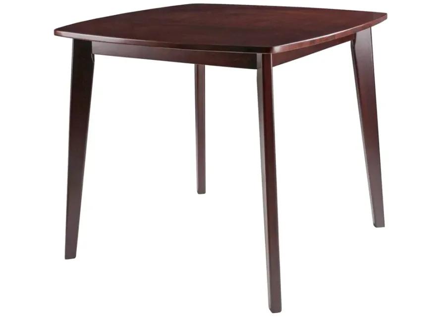 Pauline Dining Table - Elegant Solid Wood Table with Walnut Finish, 34"W x 34"D x 29.33"H, Perfect for Dining Room or Kitchen