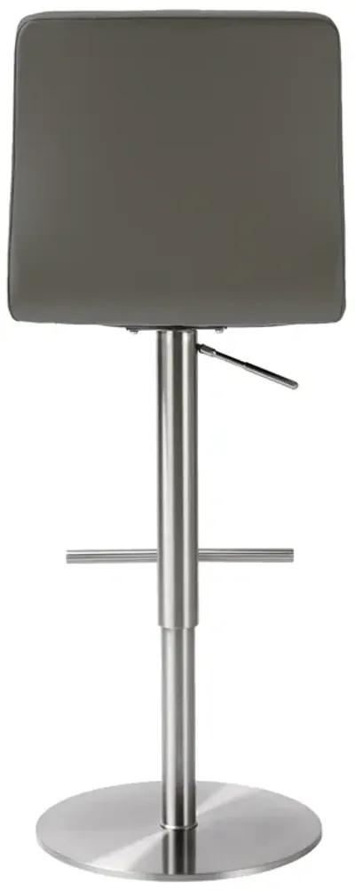 Paddy Vegan Leather on Silver Adjustable Stool