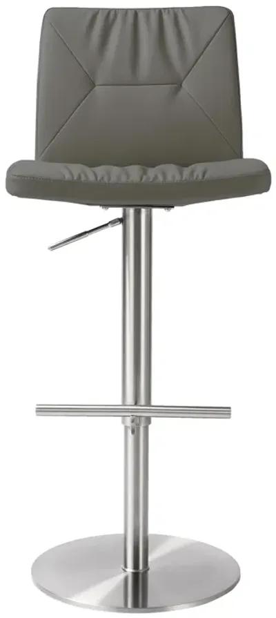 Paddy Vegan Leather on Silver Adjustable Stool