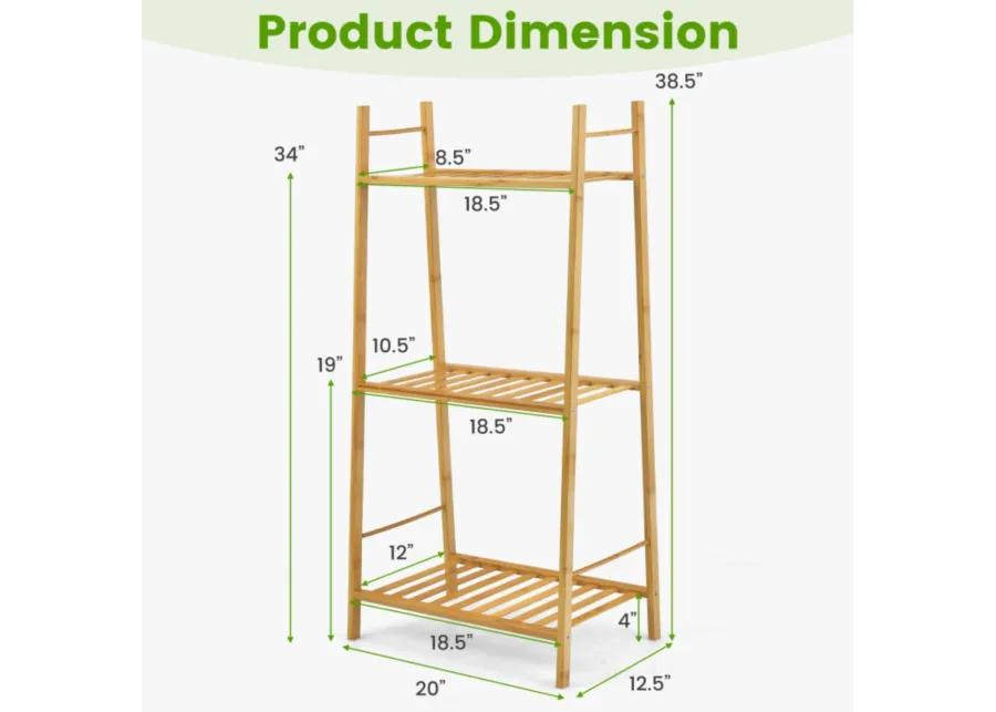 Hivvago 3 Tiers Vertical Bamboo Plant Stand