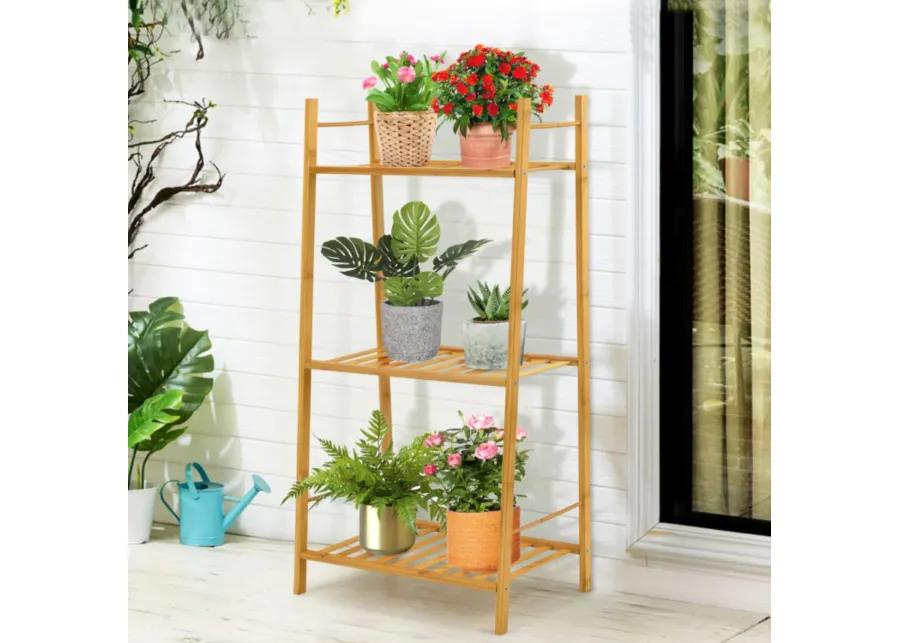 Hivvago 3 Tiers Vertical Bamboo Plant Stand