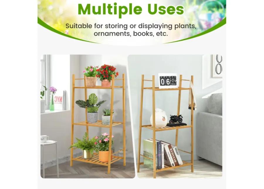 Hivvago 3 Tiers Vertical Bamboo Plant Stand