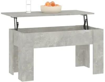 Coffee Table Concrete Gray 39.8"x19.3"x20.5" Engineered Wood