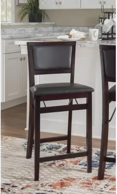 Linon Triena 24 In Pad Back Folding Counter Stool