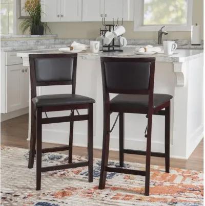 Linon Triena 24 In Pad Back Folding Counter Stool