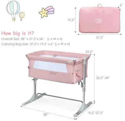 Travel Portable Baby Bed Side Sleeper  Bassinet Crib with Carrying Bag