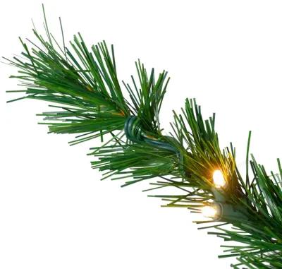 7' Pre-Lit Green Sugar Pine Upside Down Artificial Christmas Tree - Clear Lights