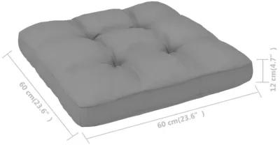 vidaXL Pallet Sofa Cushion Gray 23.6"x23.6"x4.7"