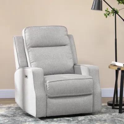 Gray Power Relaxation: Electric Recliner Armchair with USB Charger