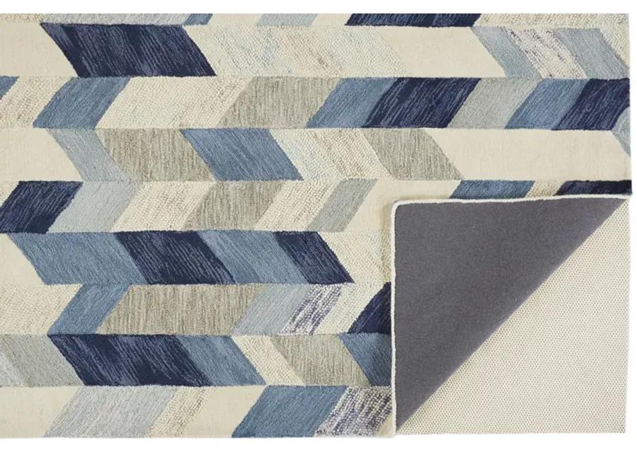 Arazad 8446F Blue/Ivory/Gray 8' x 8' Round Rug