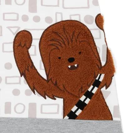 Lambs & Ivy Star Wars Chewbacca Cotton Rich Gray/White Wearable Blanket