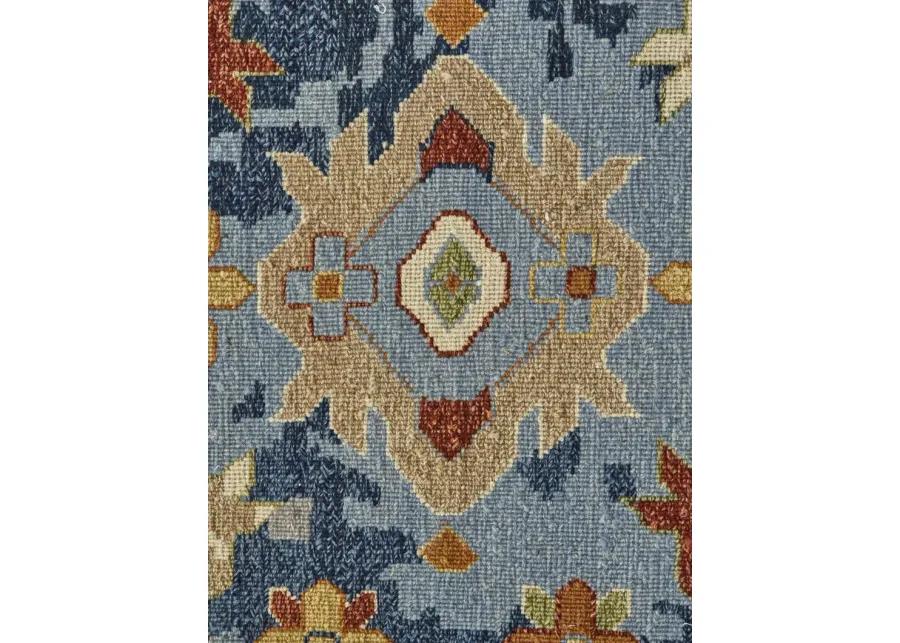 Leylan 0587F 3'6" x 5'6" Blue/Orange/Red Rug