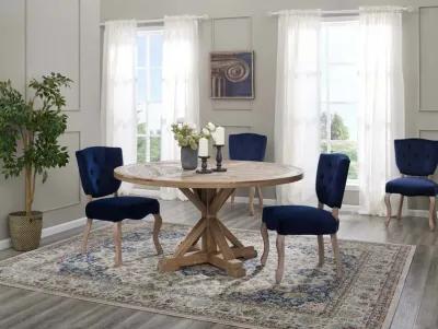 Modway - Stitch 59" Round Pine Wood Dining Table Brown