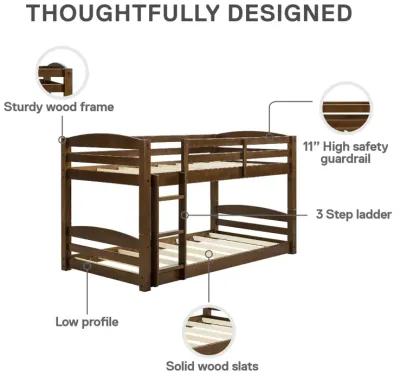 DHP Sierra Convertible Twin over Twin Bunk Bed with Safety Railings