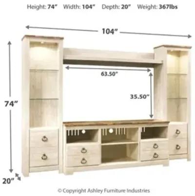 Willowton 4-Piece Entertainment Center