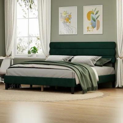 Sturdy King Bed Frame with Headboard