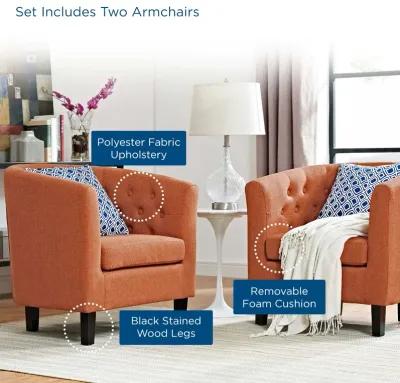 Prospect 2 Piece Upholstered Fabric Armchair Set