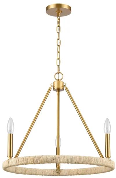 Abaca 20" Wide 3-Lt Chandelier