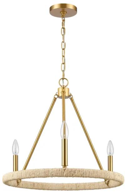 Abaca 20" Wide 3-Lt Chandelier