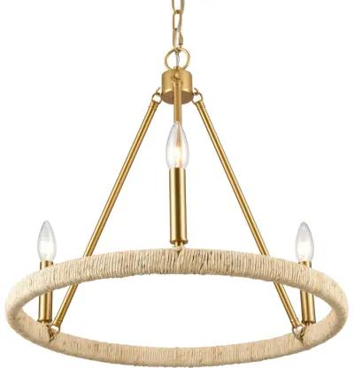 Abaca 20" Wide 3-Lt Chandelier