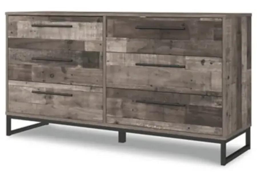 Neilsville 6 Drawer 59" Dresser in Multi Gray