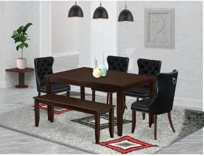 6 Piece Dining Room Table Set Consists of a Rectangle Kitchen Table