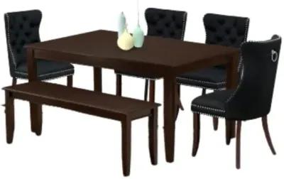 6 Piece Dining Room Table Set Consists of a Rectangle Kitchen Table