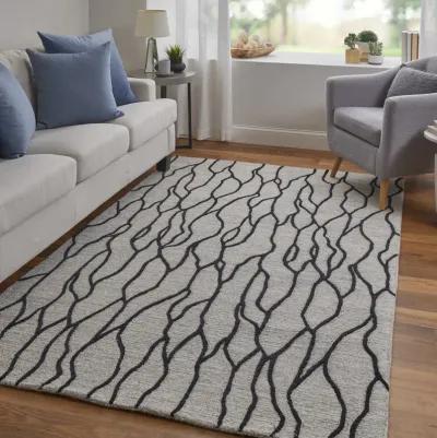 Enzo 8734F Ivory/Black/Taupe 2'6" x 8' Rug