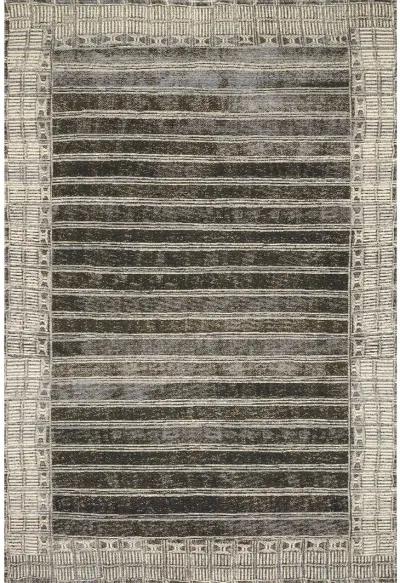 Mika MIK07 Charcoal/Ivory 6'7" x 9'4" Rug