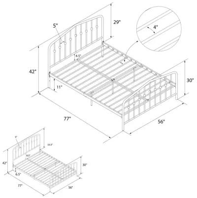 Novogratz Bushwick Metal Bed