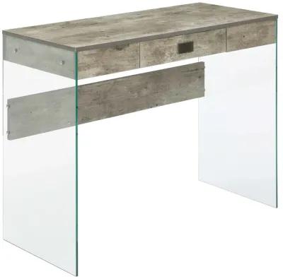 Convenience Concepts SoHo 1 Drawer Glass 36 inch Desk