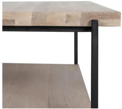 Rugged Oak Two-Tiered Coffee Table, Belen Kox