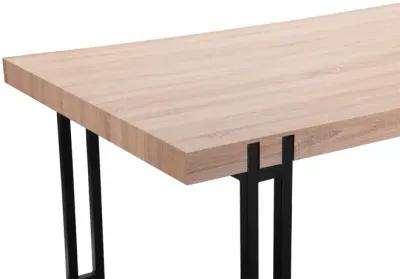 Kent 6-Seating Dining Table with Black Metal Legs