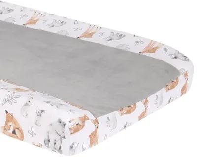 Lambs & Ivy Painted Forest White Minky Changing Pad Cover