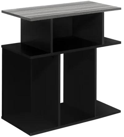 Monarch Specialties I 2477 Accent Table, Side, End, Nightstand, Lamp, Living Room, Bedroom, Laminate, Black, Grey, Contemporary, Modern