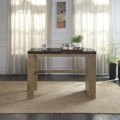 Charnell Counter Height Table  in Marble & Oak Finish DN00551